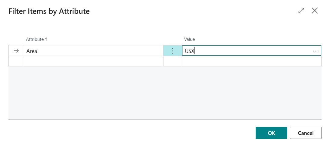 BC Item Attribute Detail Filter