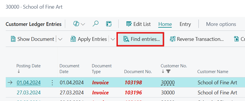 BC Find Entries