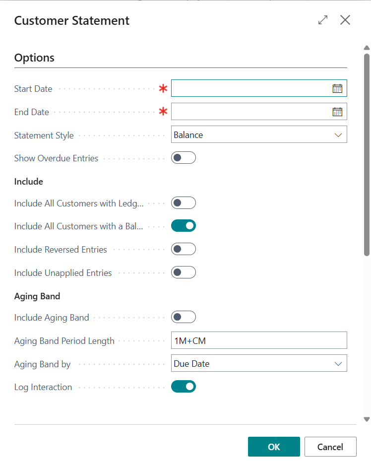 BC Export Request Page