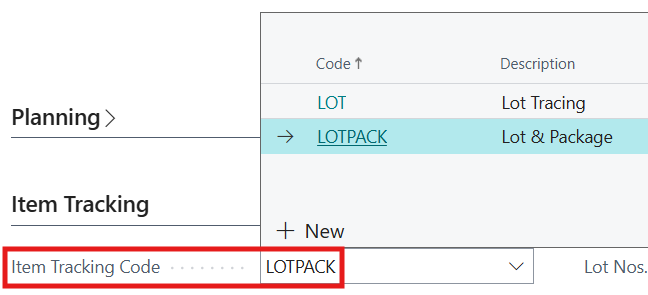 BC Item Tracking Code