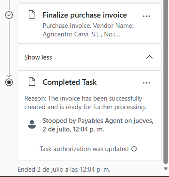 BC Payables Task completed