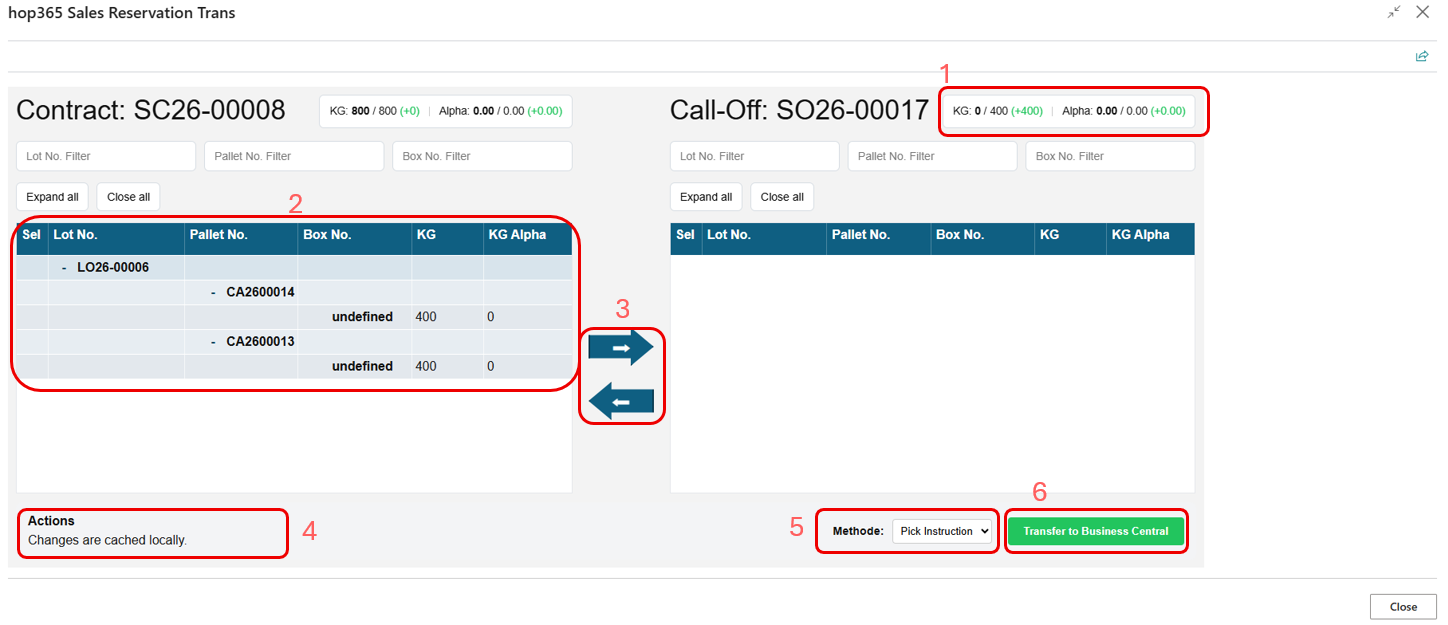 BC Sales Order Reservation Transfer Page I
