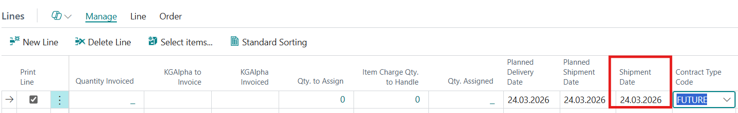 BC Sales Order Line Dates