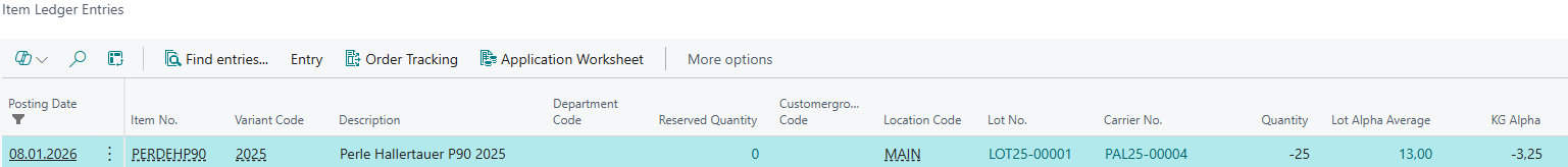Sales Shipment KGAlpha Update Item Ledger New
